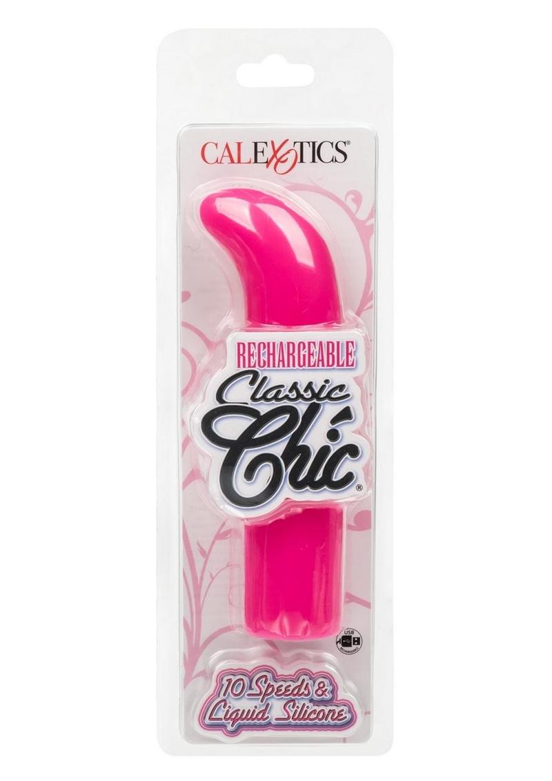 Vibrador recargable de silicona Classic Chic Mini G - Rosa