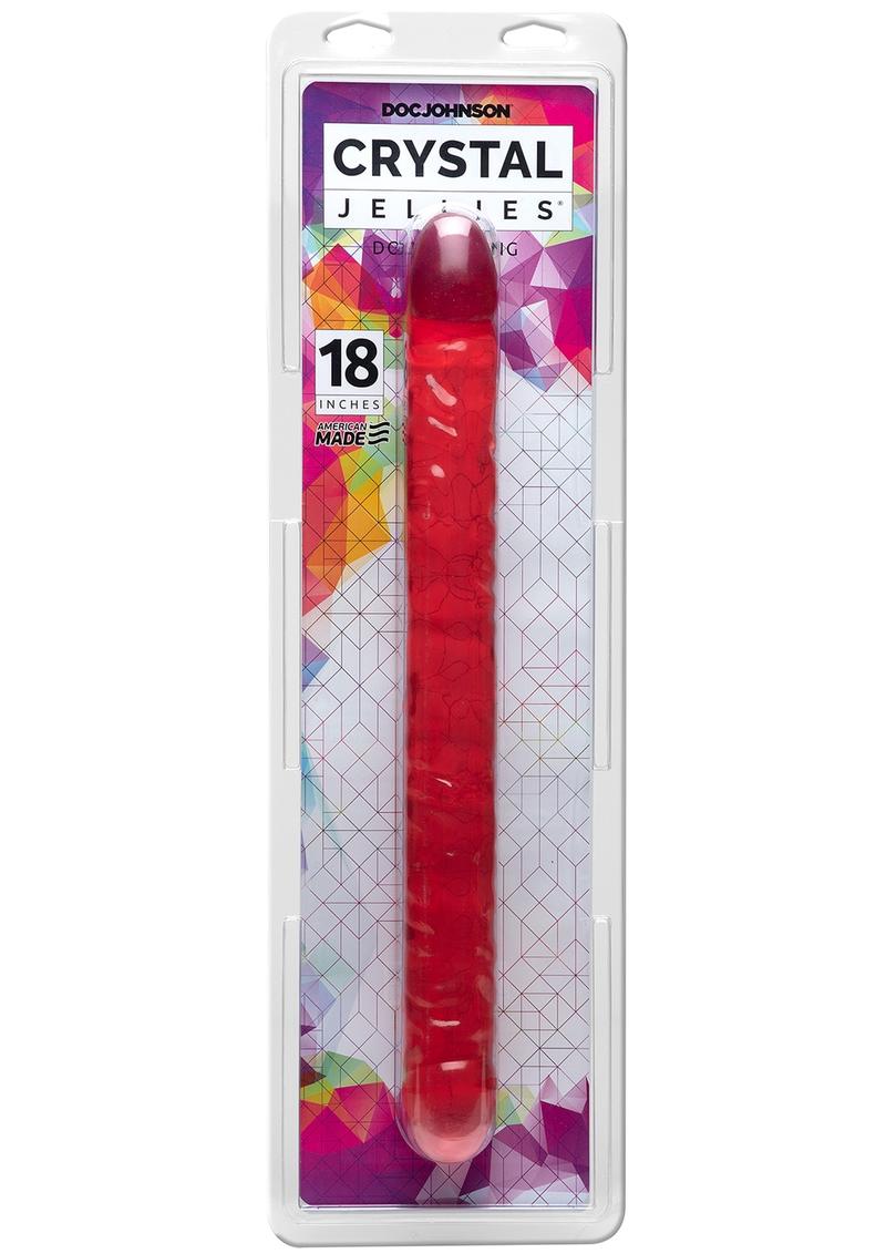 Pene grande Crystal Jellie de 18 pulgadas - Rosa