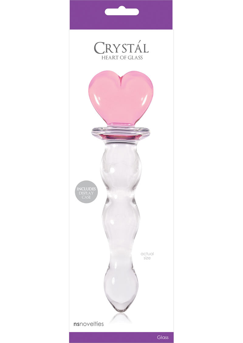 Corazón de cristal premium de cristal rosa