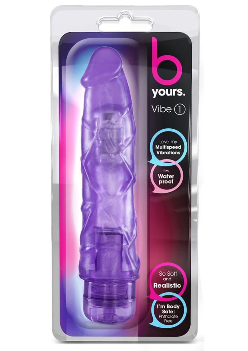 B Yours Vibe 1 Consolador Vibrador 9 pulgadas - Morado
