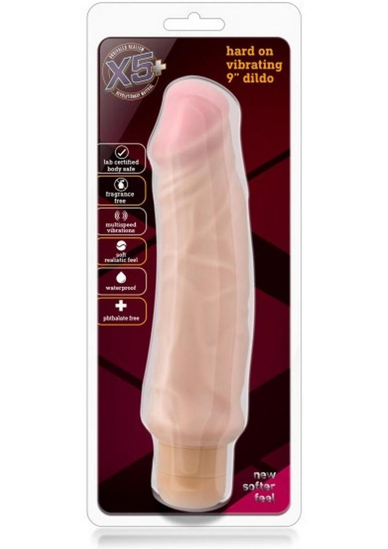 Consolador vibrador X5 Plus Hard On de 23 cm - Vainilla