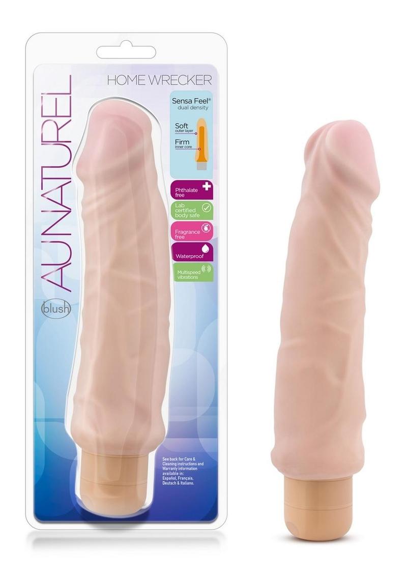 Consolador vibrador Home Wrecker Au Naturel de 23 cm - Vainilla