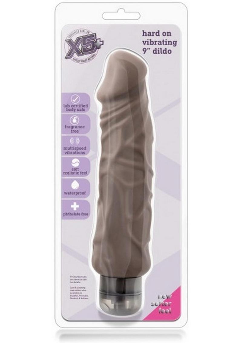Consolador vibrador X5 Plus Hard On de 23 cm - Caramelo