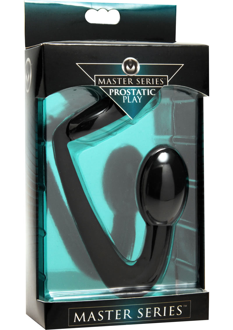 Anillo de silicona para pene y tapón prostático Prostatic Play Explorer - Negro