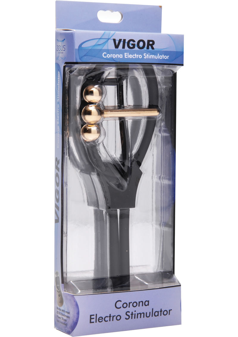 Inserto uretral de silicona Zeus Electrosex Vigor Corona Estim - Negro