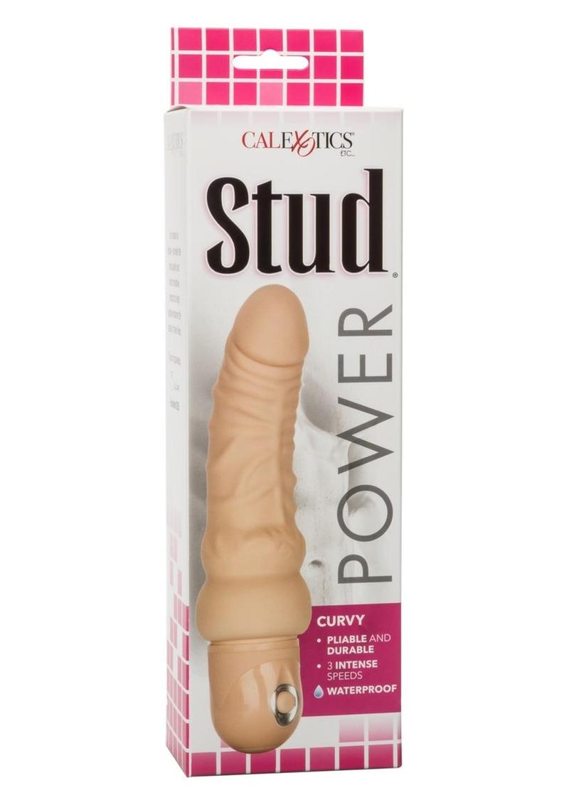 Consolador vibrador curvo Power Stud - Vainilla