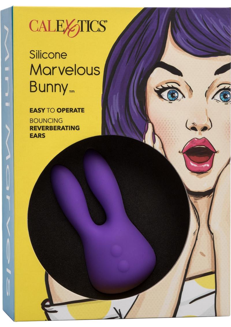 Mini Marvels Marvelous Bunny - Masajeador recargable de silicona - Morado