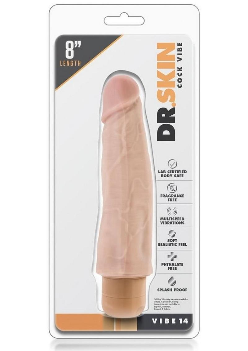 Consolador vibrador Dr. Skin Silver Collection Cock Vibe 14 de 20 cm - Vainilla