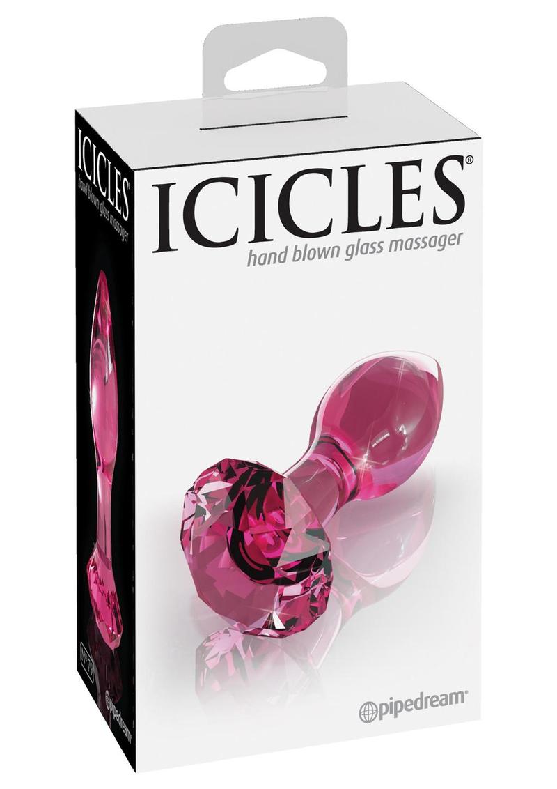 Tapón anal de vidrio Icicles n.° 79 - Rosa