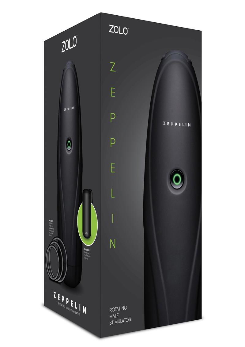 Masturbador giratorio ZOLO Zeppelin con bala - Negro
