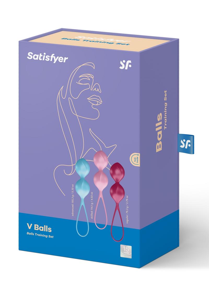 Satisfyer V Balls - Juego de 3 bolas para estimulación del clítoris