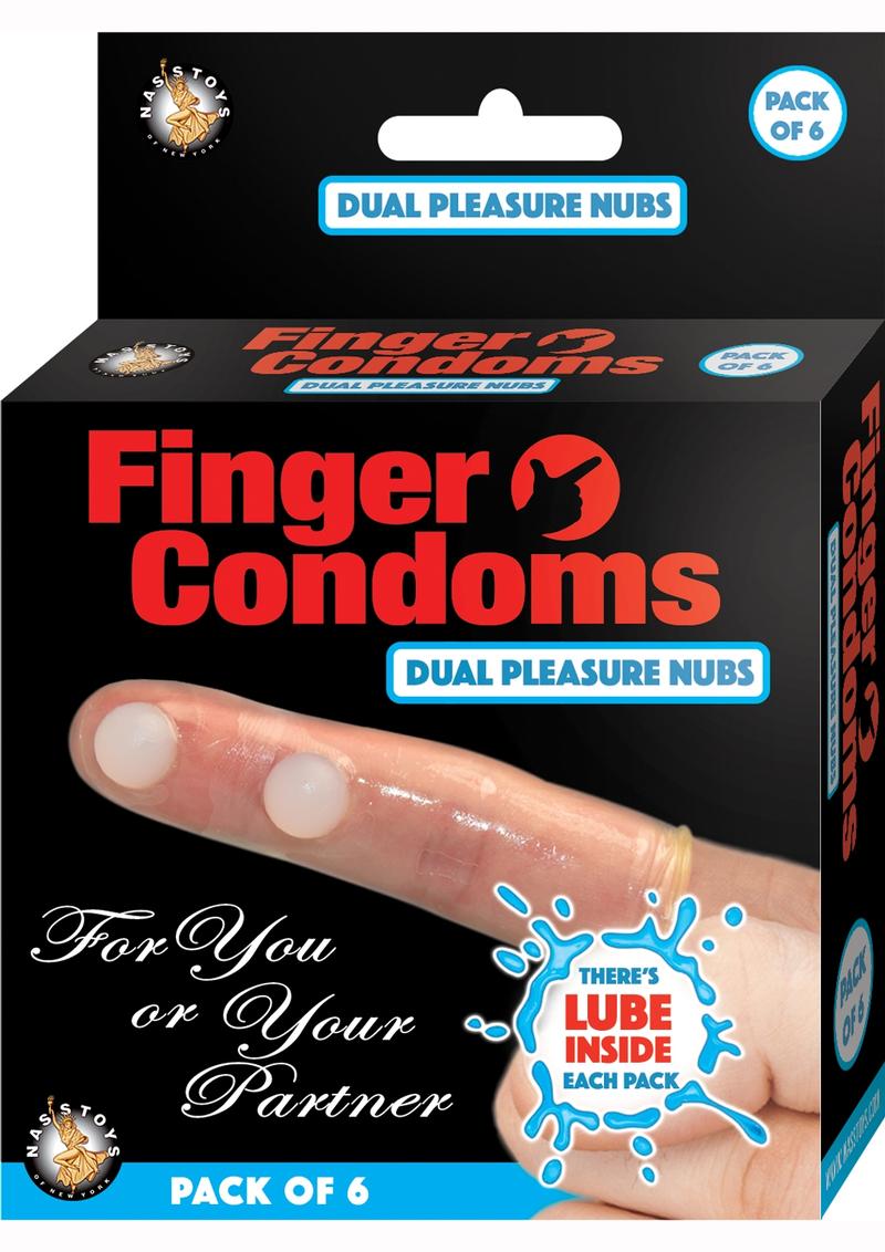 Condones de dedo con doble placer (paquete de 6)
