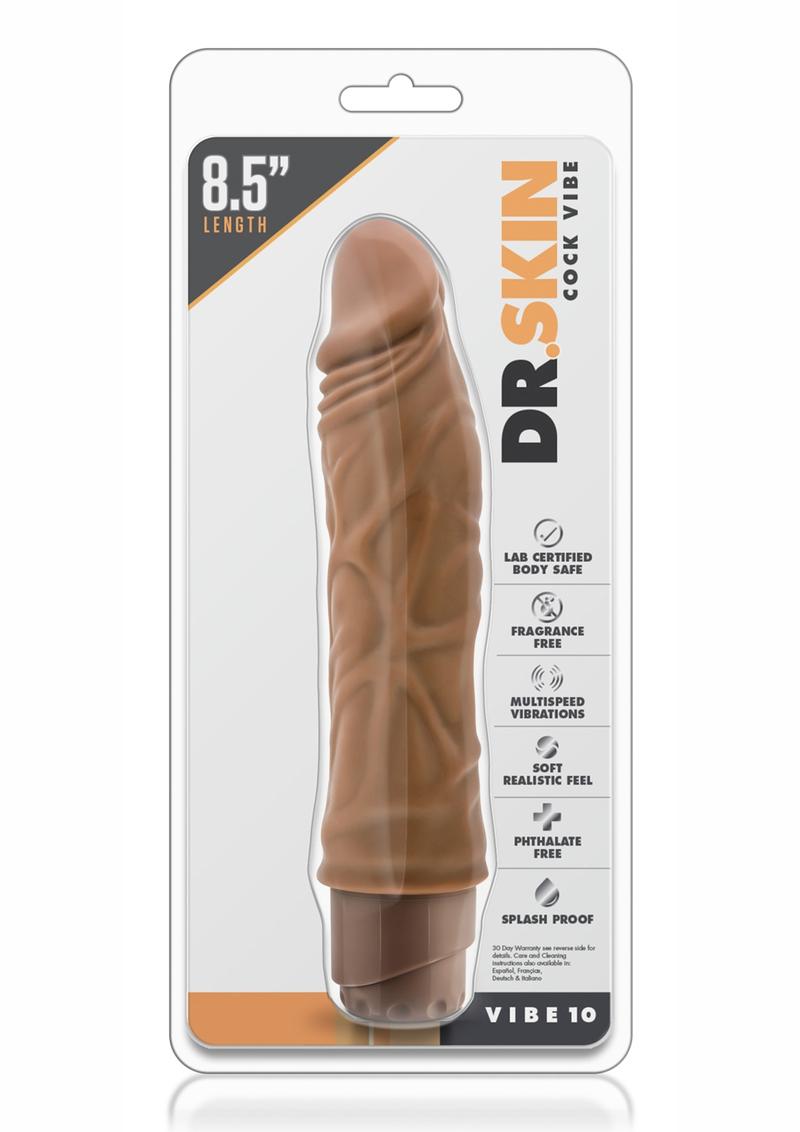 Consolador vibrador Dr. Skin Silver Collection Cock Vibe 10 de 21,5 cm - Caramelo