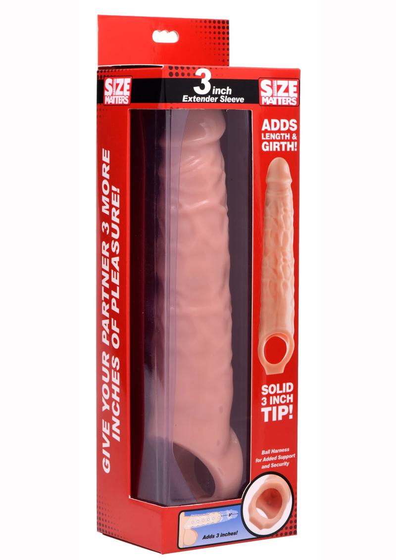 Funda para agrandar el pene Size Matters de 7,6 cm - Vainilla