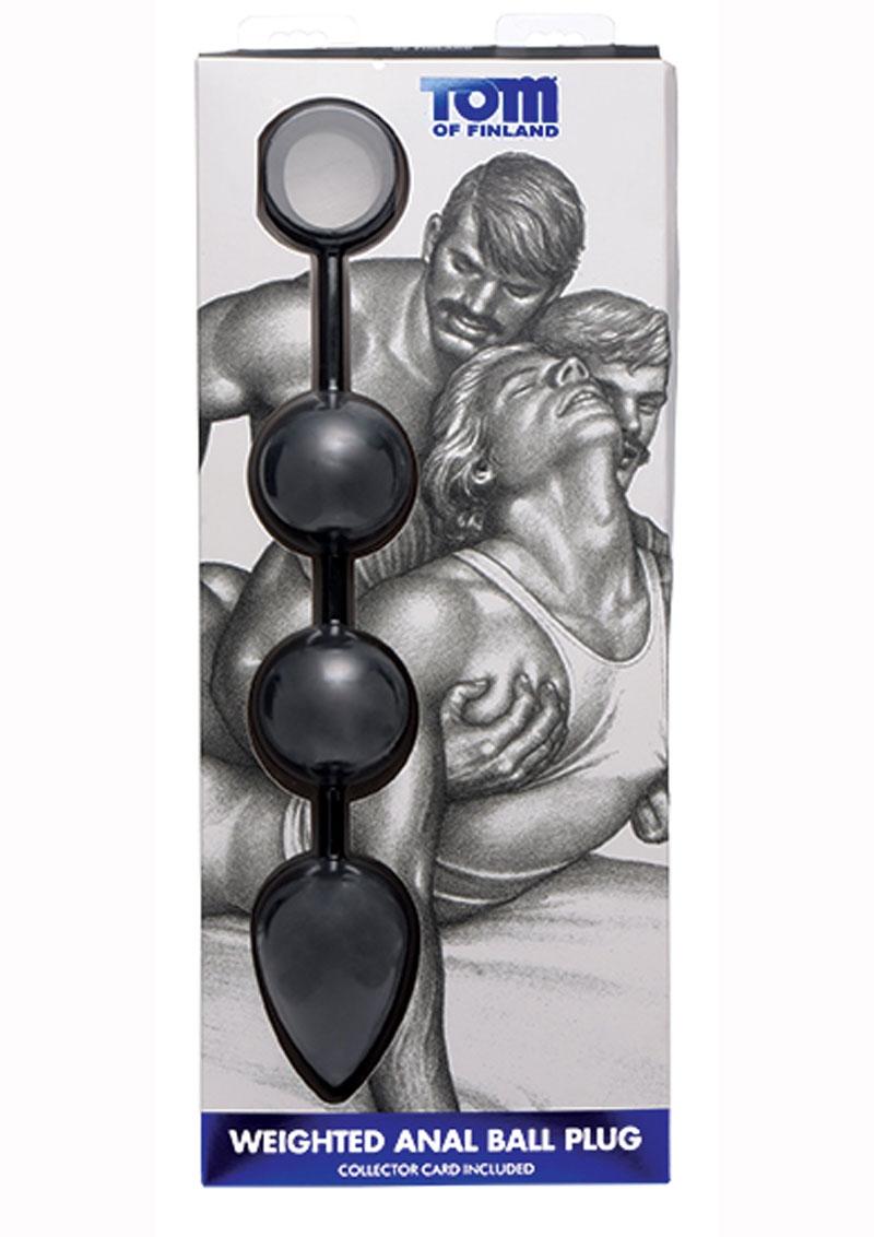 Bolas anales con peso de Tom Of Finland - Negras