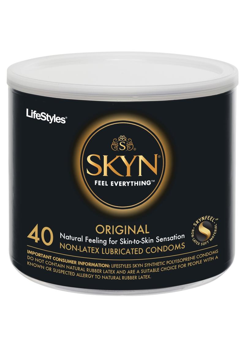 Condones lubricados sin látex Lifestyles Skyn Original 40