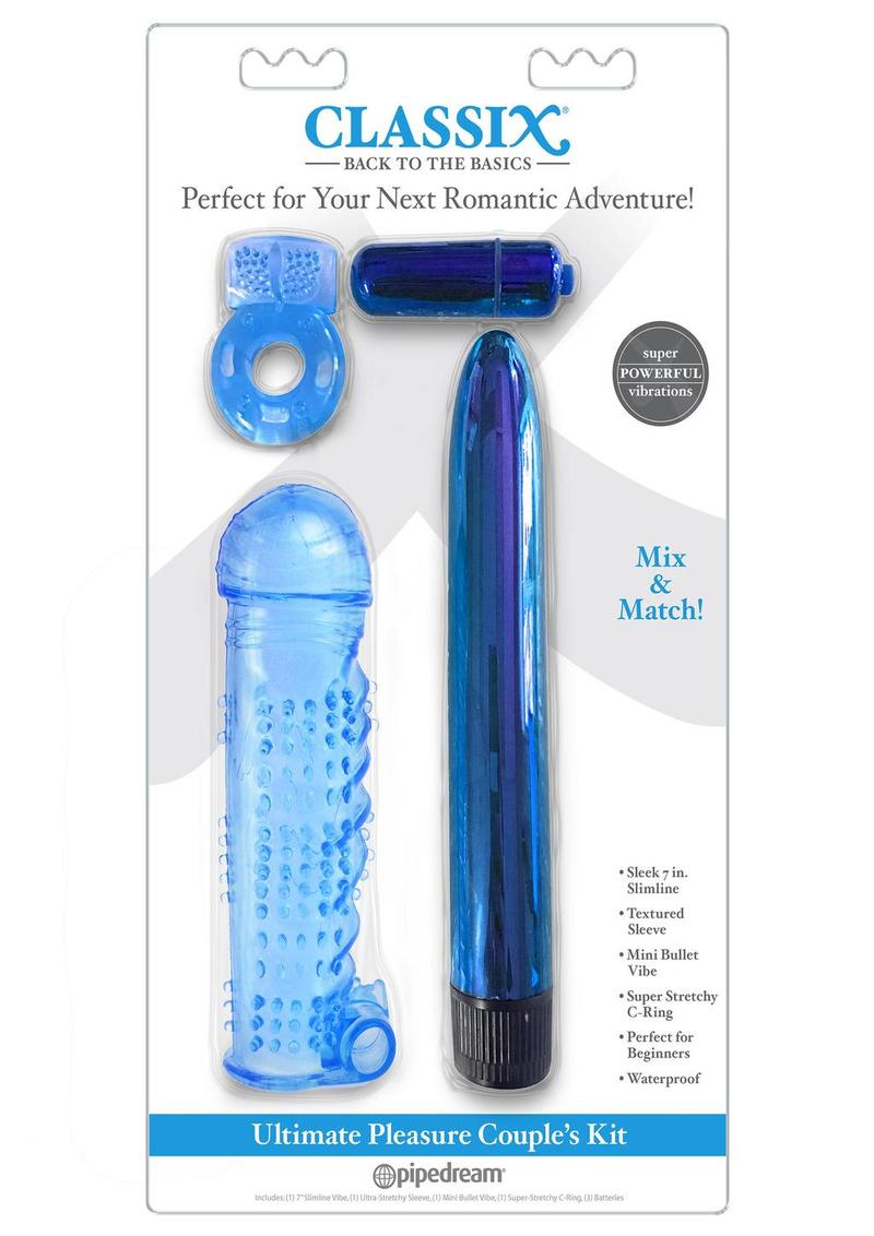 Classix Ultimate Pleasure Couple's (kit de 4 piezas) - Azul