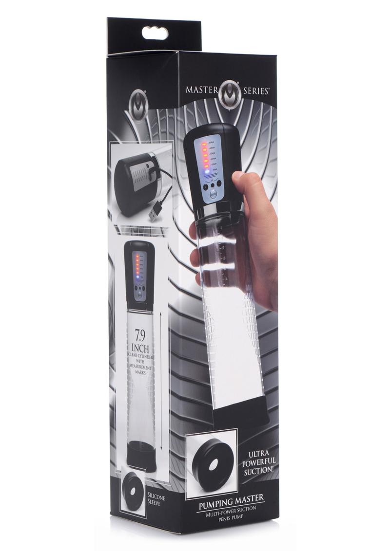Bomba de pene recargable Master Series Pumping Master - Transparente