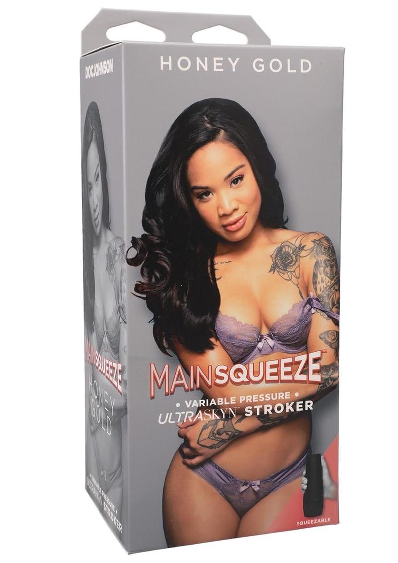 Masturbador Main Squeeze Honey Gold Ultraskyn - Vagina - Caramelo