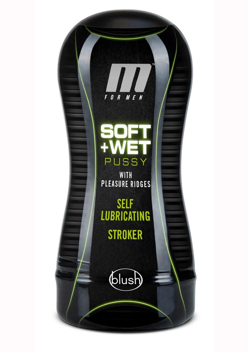 Masturbador autolubricante suave y húmedo M for Men, con copa Ridge - Vainilla