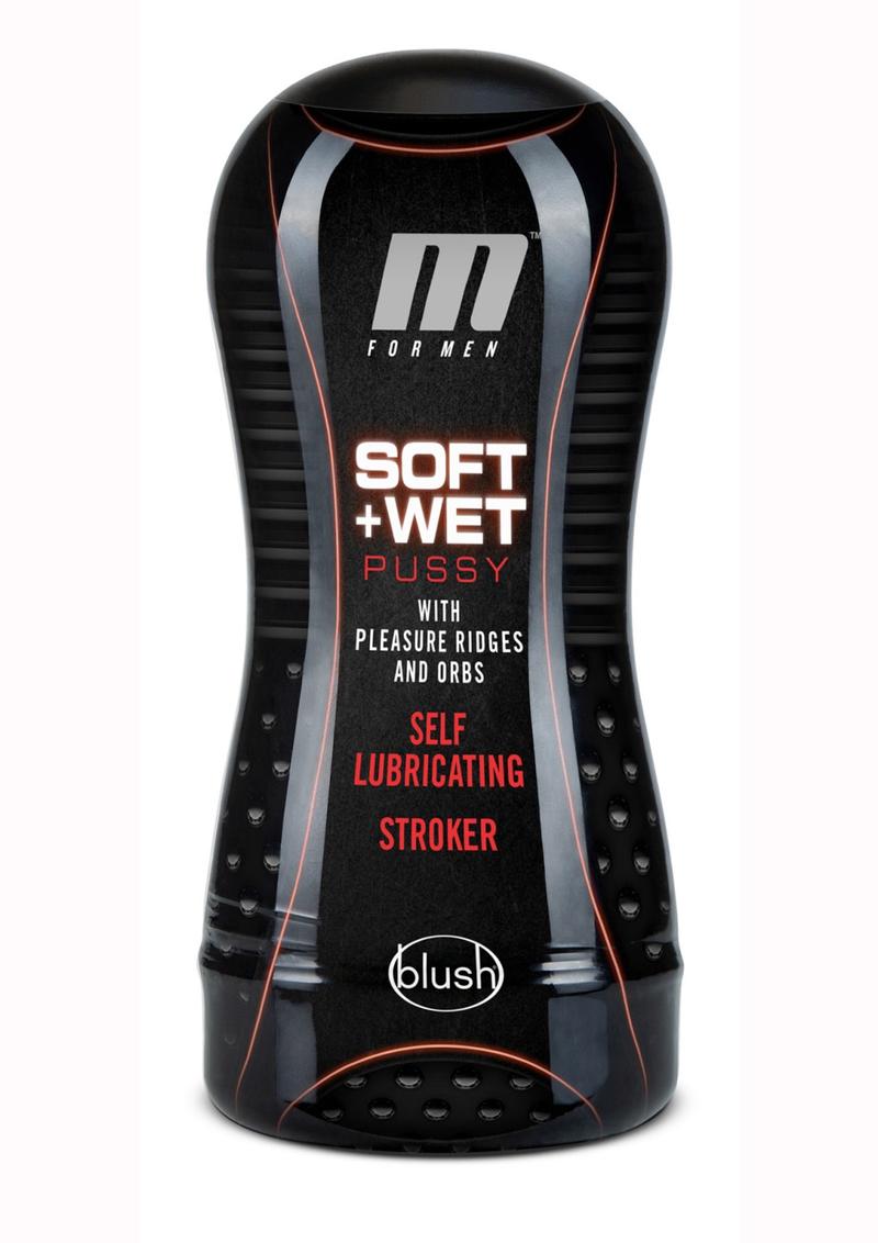 Masturbador autolubricante suave y húmedo M for Men con copa Ridge/Orb - Vagina - Vainilla