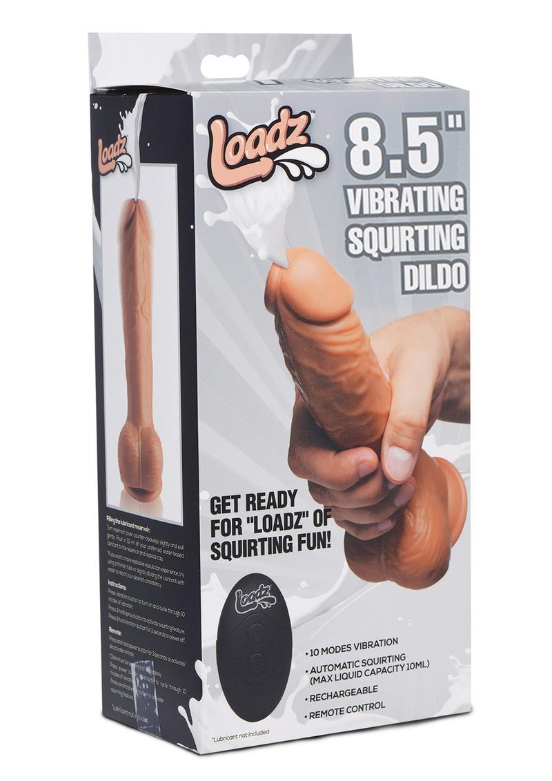 Consolador vibrador Loadz con control remoto, 8.5 pulgadas, color caramelo
