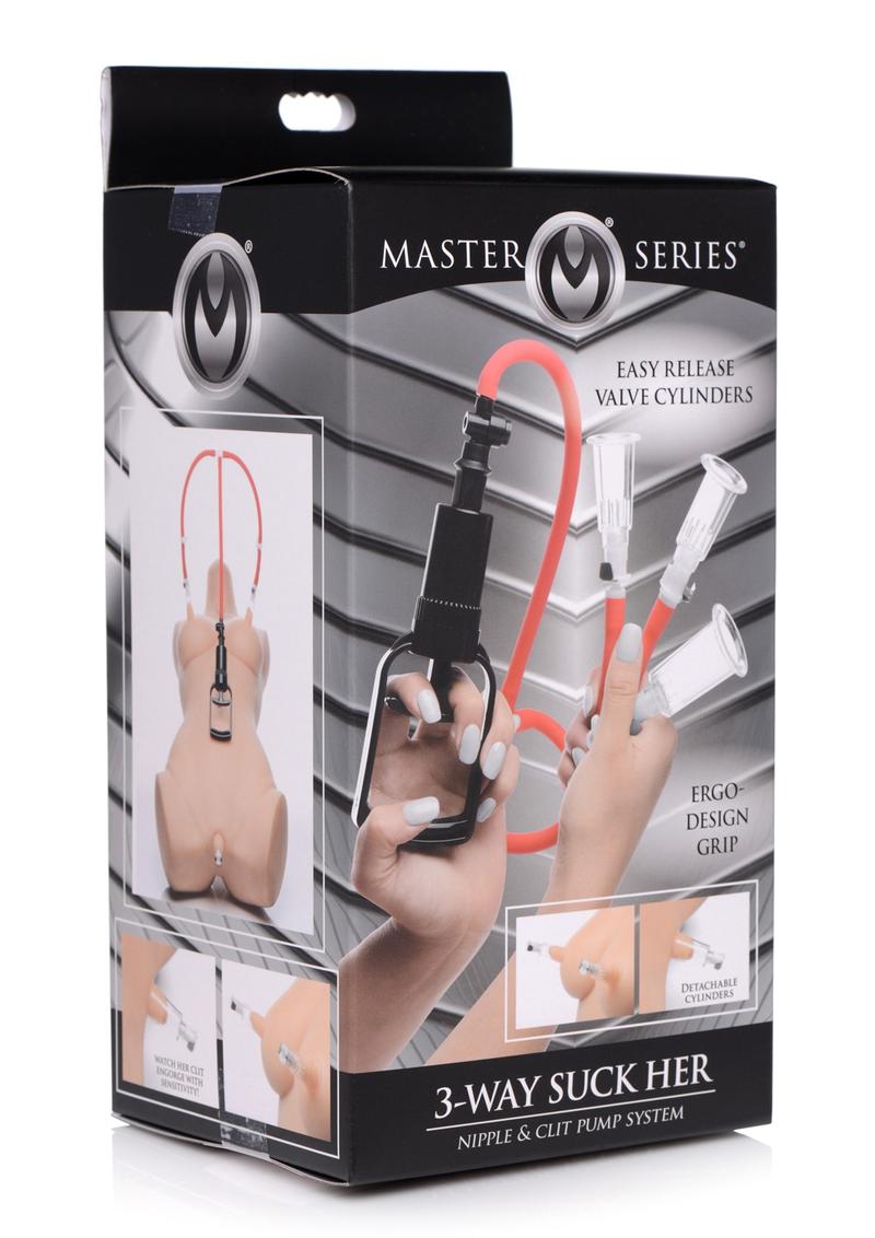 Bomba de clítoris y pezones Master Series - Roja