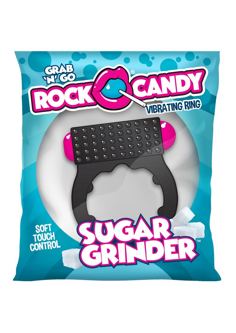 Anillo vibrador para el pene Rock Candy Sugar Grinder - Negro