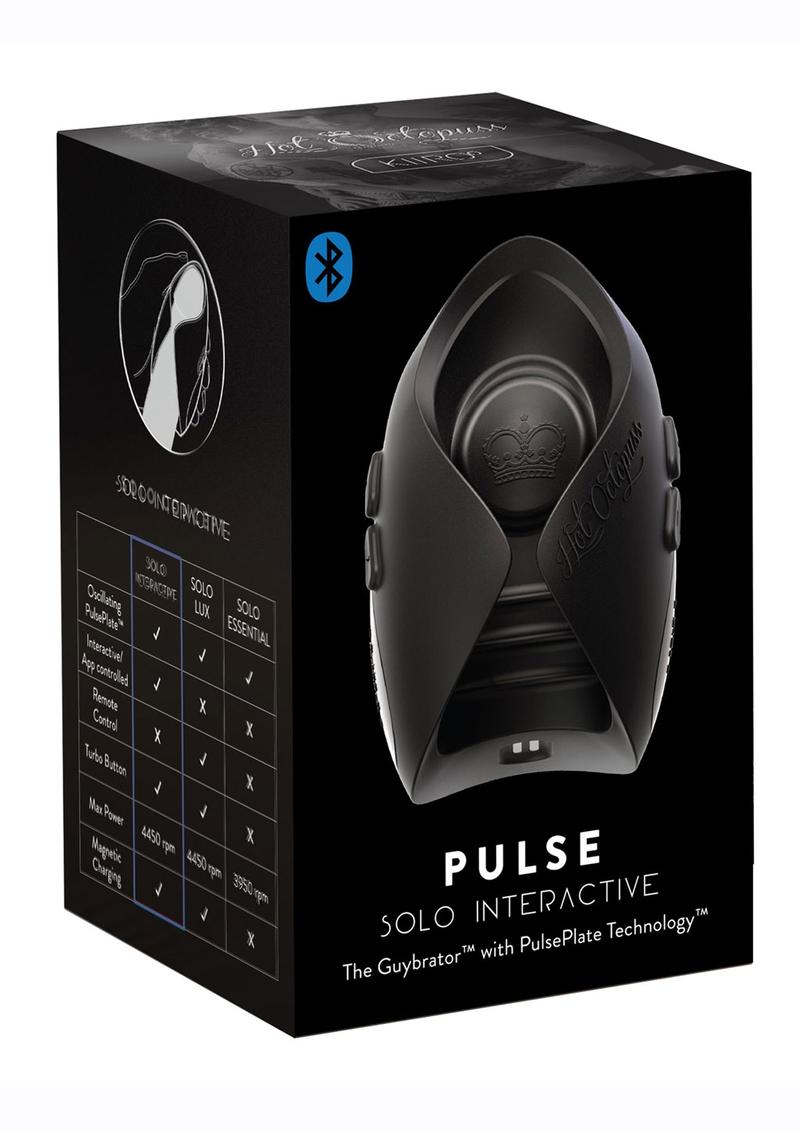Kiiroo Hot Octopuss Pulse - Masturbador interactivo de silicona recargable, compatible con la app - Negro