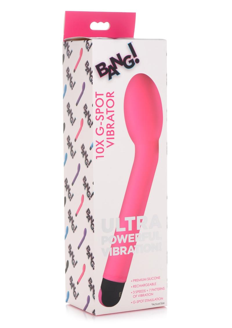 Vibrador de punto G de silicona recargable Bang! 10X - Rosa