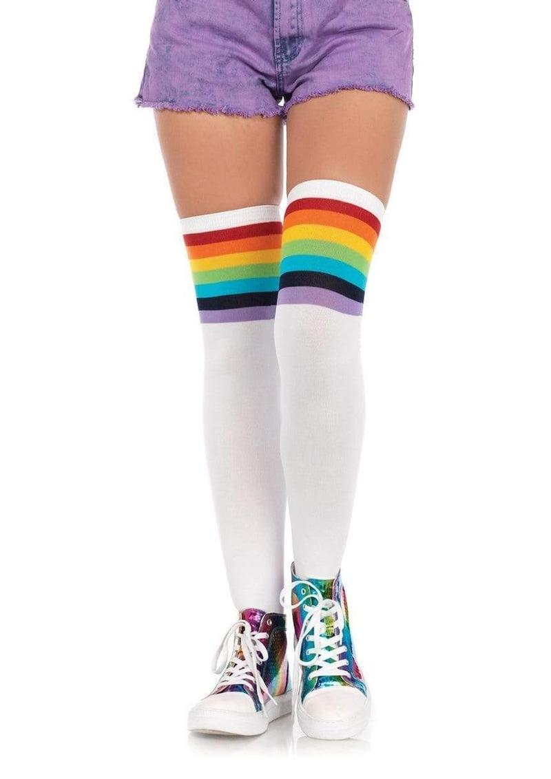 Medias altas opacas Leg Avenue Over The Rainbow - OS - Multicolor