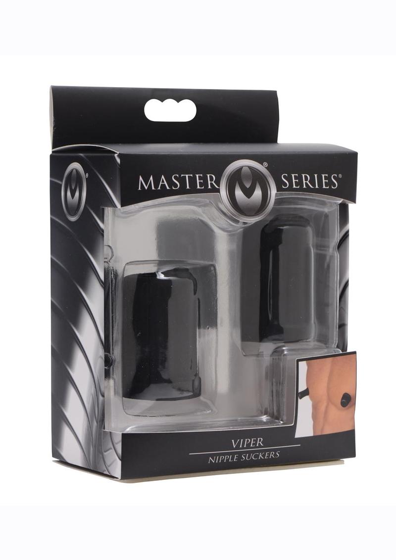 Succionadores de pezones Master Series Viper - Negro