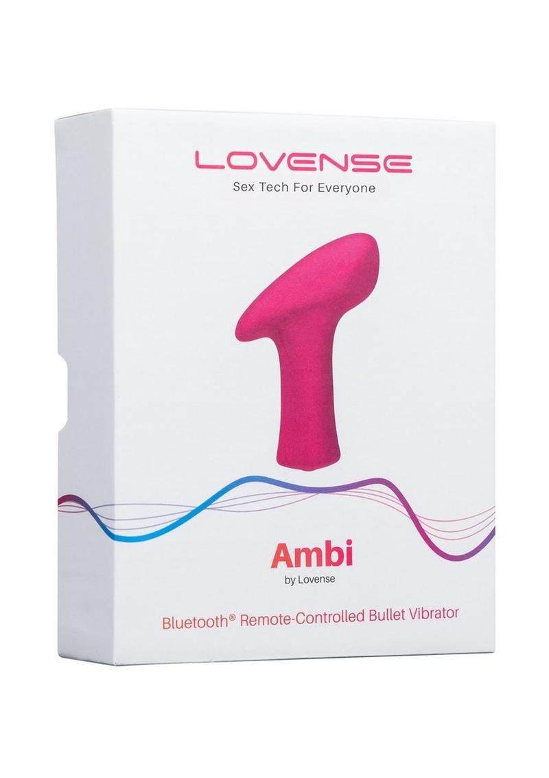 Vibrador bala de silicona Lovense Ambi, compatible con la app - Rosa