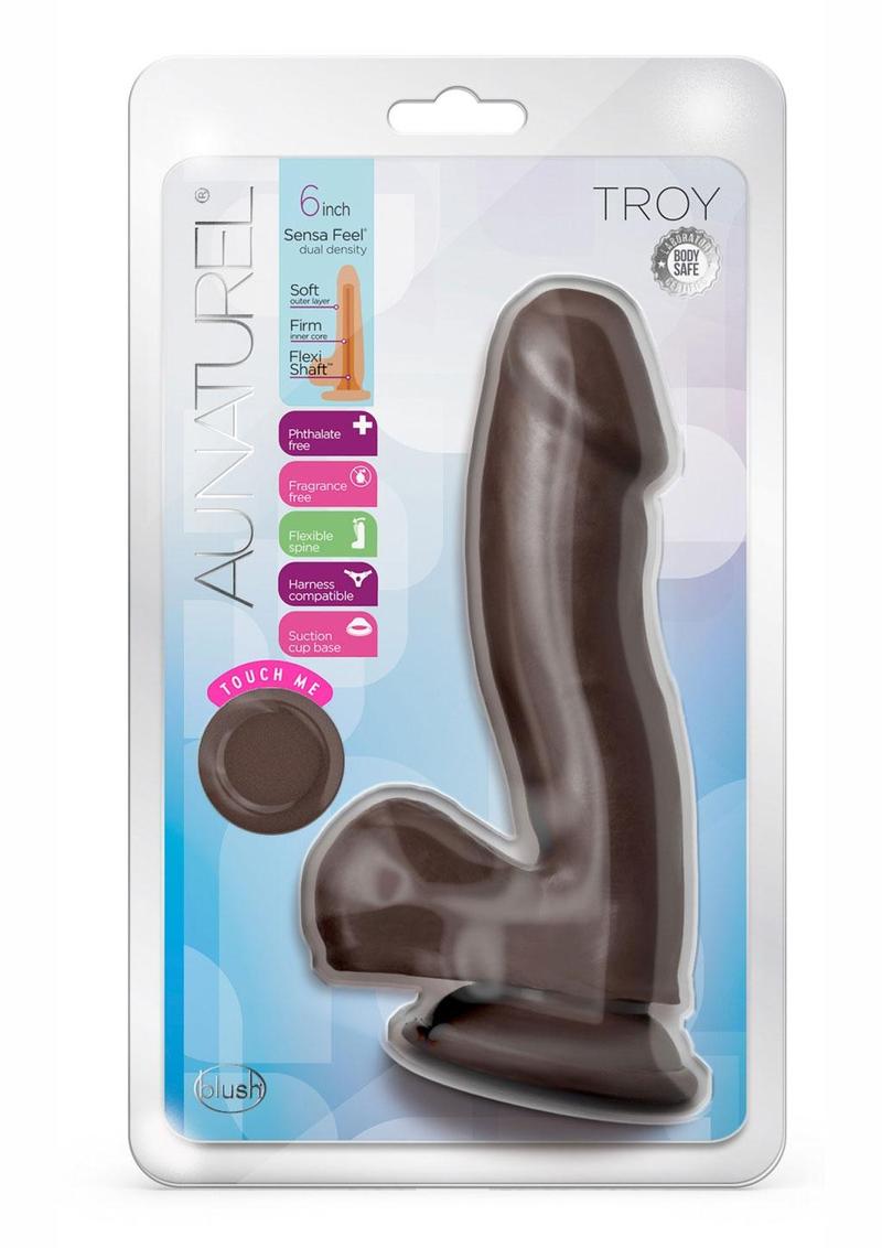 Au Naturel Troy Consolador 6in - Chocolate