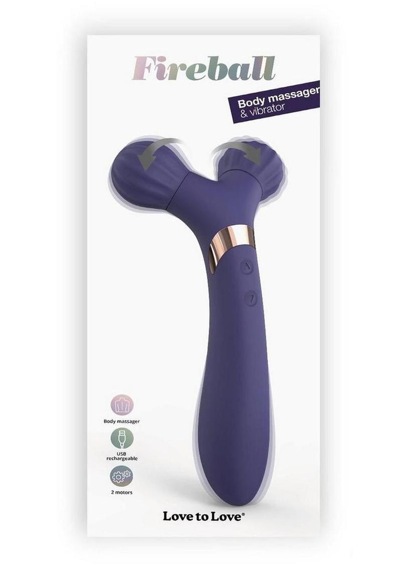 Vibrador de silicona recargable Fireball - Índigo medianoche