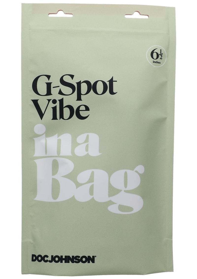 Vibrador de punto G recargable de silicona en bolsa - Negro