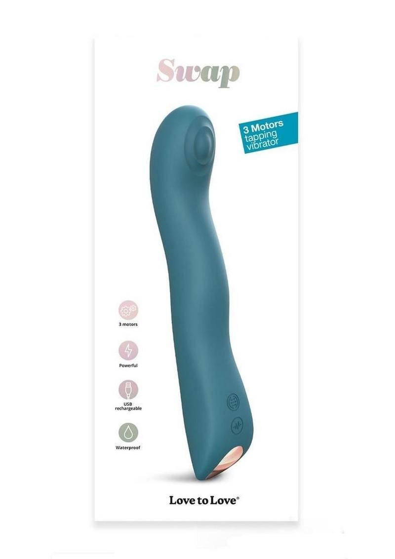 Vibrador de silicona recargable Swap - Teal Me