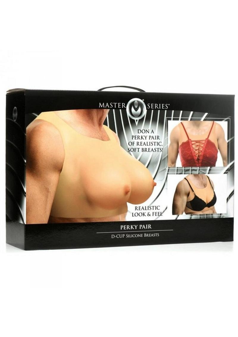 Pechos de silicona Master Series Perky Pair con copa D - Vainilla