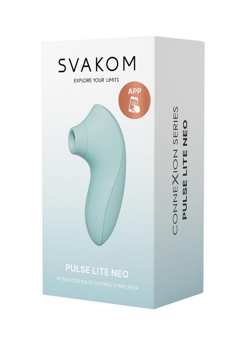 Estimulador de succión interactivo Svakom Pulse Lite Neo - Seafoam Blue