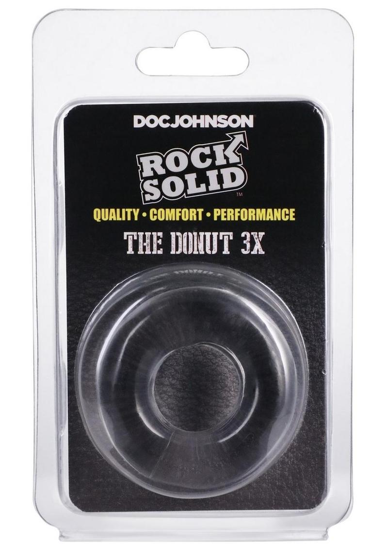 Anillo para el pene Rock Solid The 3X Donut - Transparente