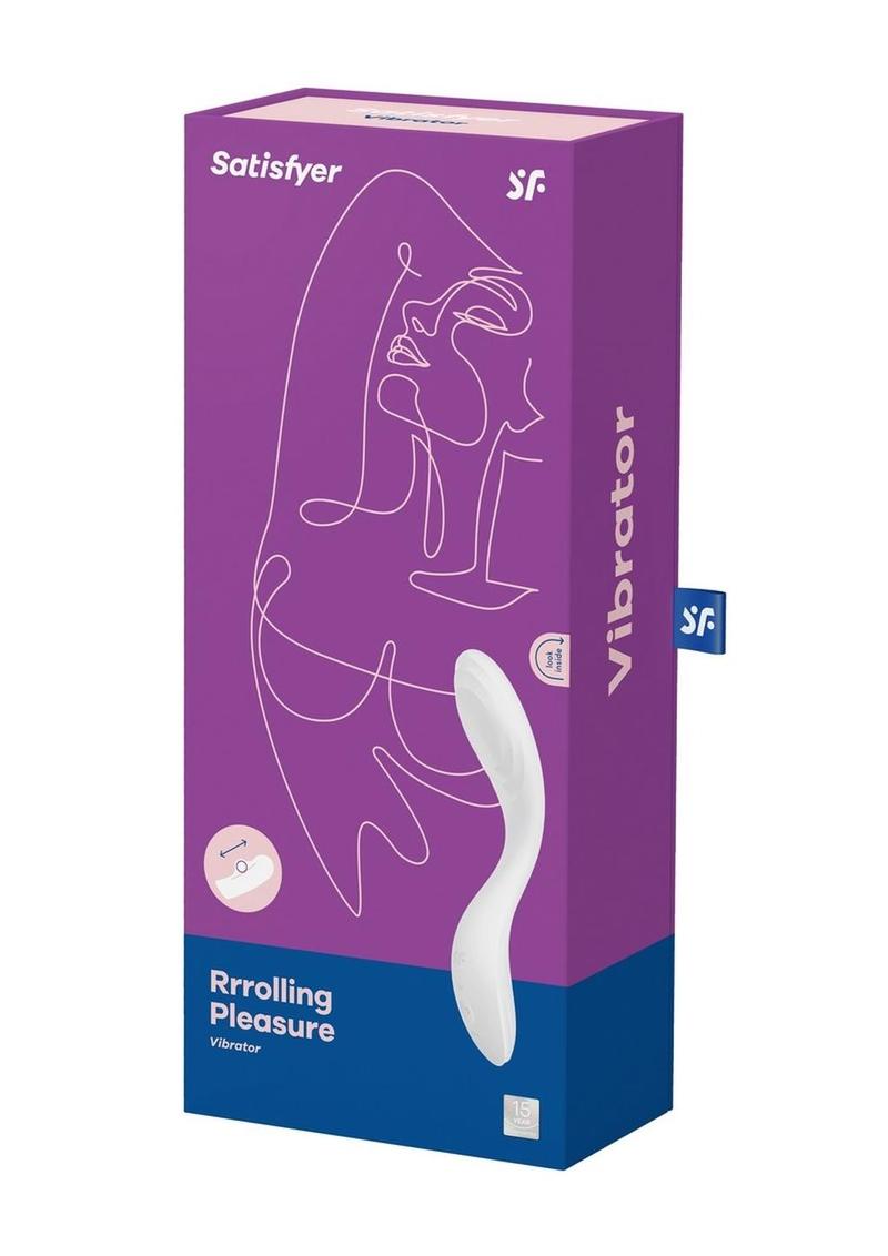 Vibrador recargable de silicona Satisfyer Rrolling Pleasure - Blanco