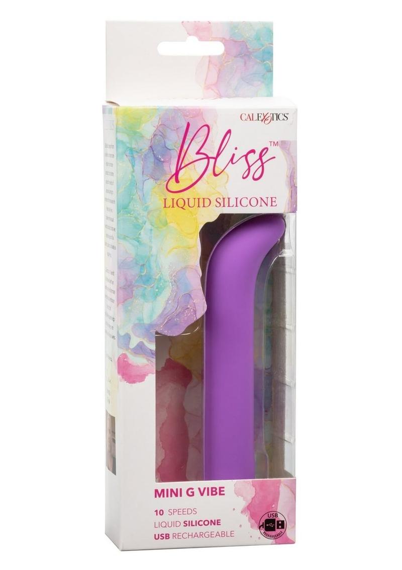 Mini vibrador G recargable de silicona líquida Bliss - Morado