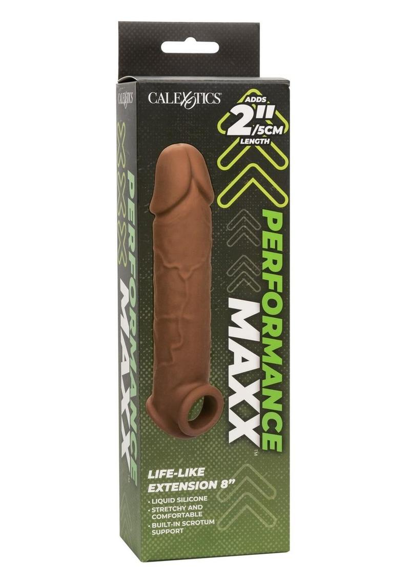 Extensión realista Performance Maxx de 8 pulgadas - Chocolate