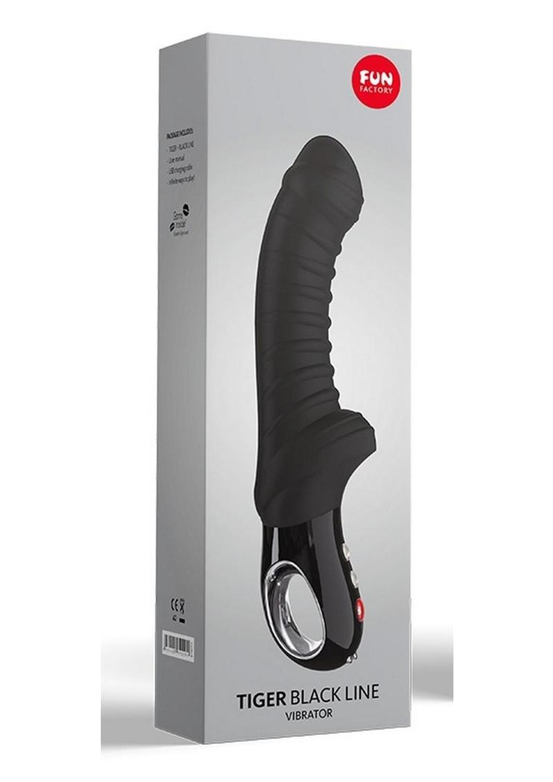Vibrador de silicona Tiger - Negro