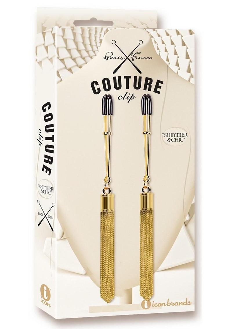 Pinzas para pezones Shimmer and Chic de Couture Clip - Doradas
