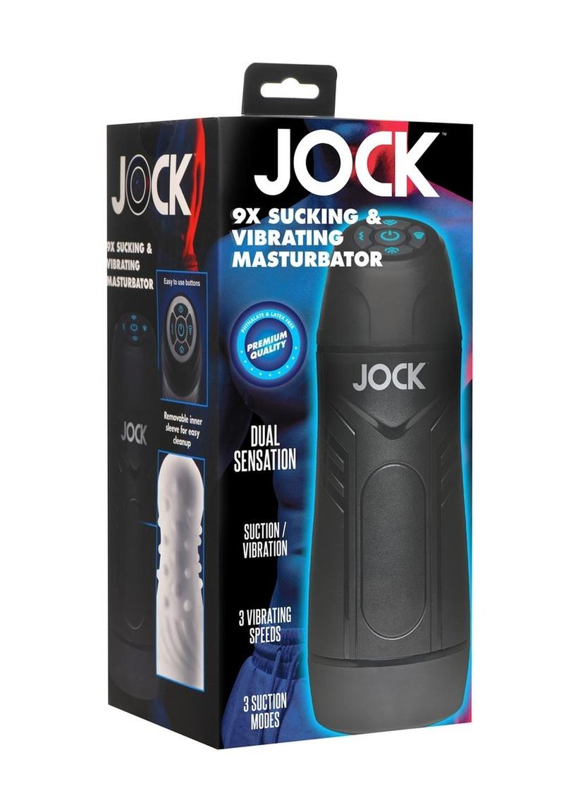 Masturbador succionador y vibrador JOCK 9X - Blanco