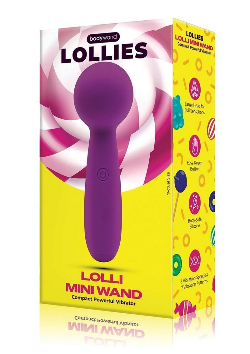 Mini vibrador de silicona recargable Bodywand Mini Lollies - Morado