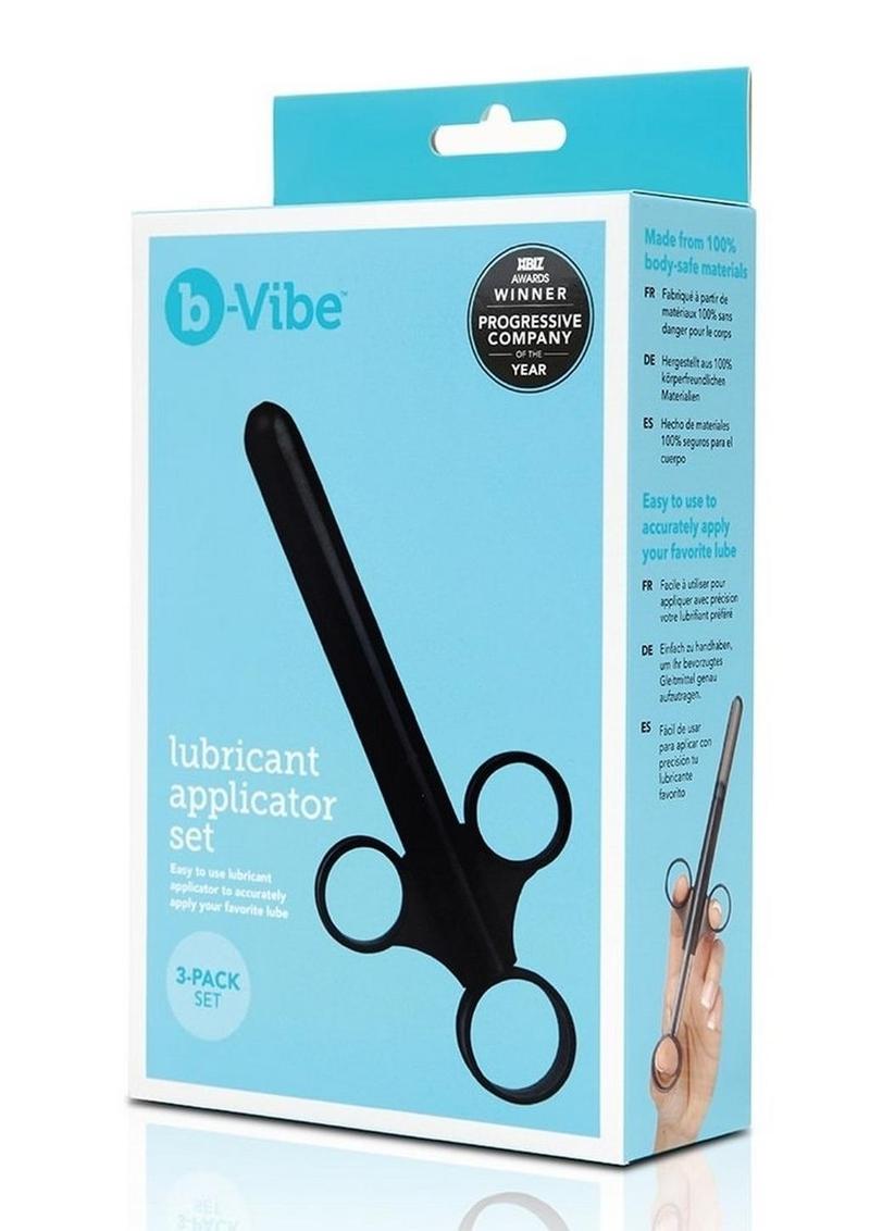 Aplicador de lubricante B-Vibe (paquete de 3) - Negro