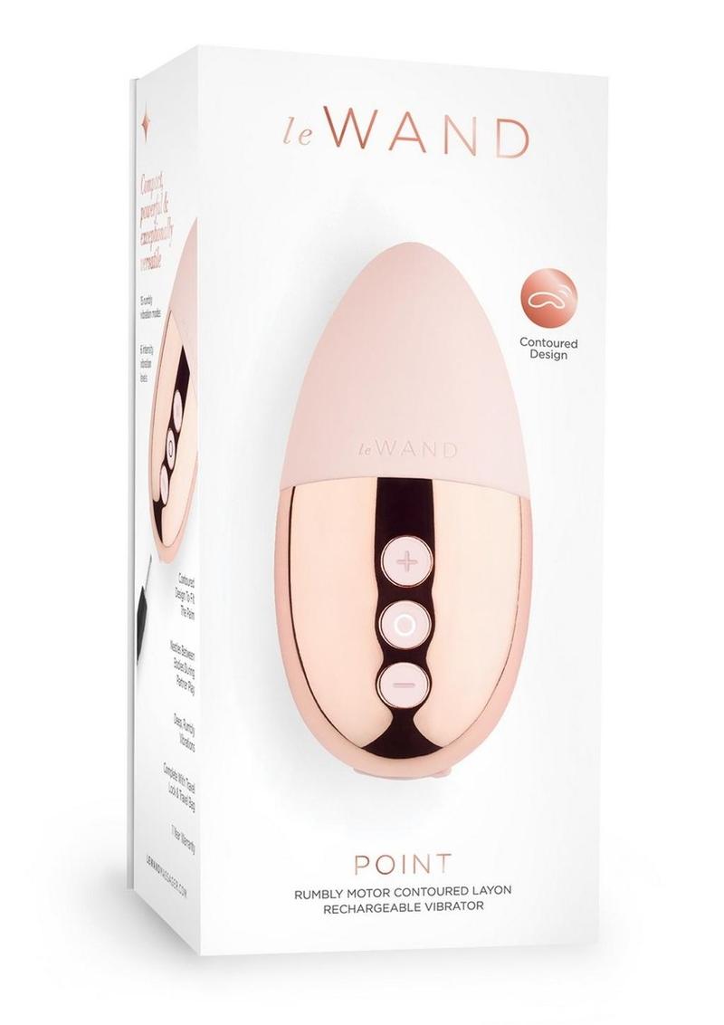 Mini masajeador contorneado de silicona recargable Le Wand Point - Oro rosa