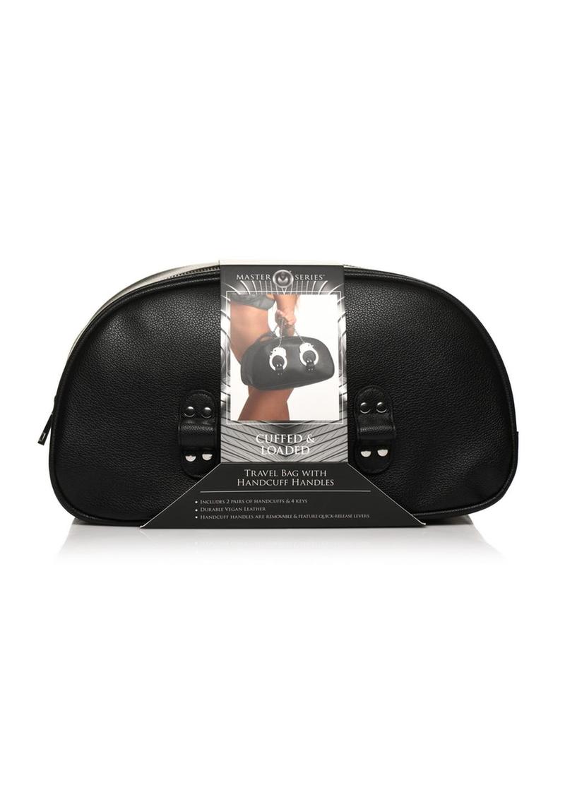 Bolsa de viaje Master Series con asas tipo esposas y compartimento principal - Negro/Plateado